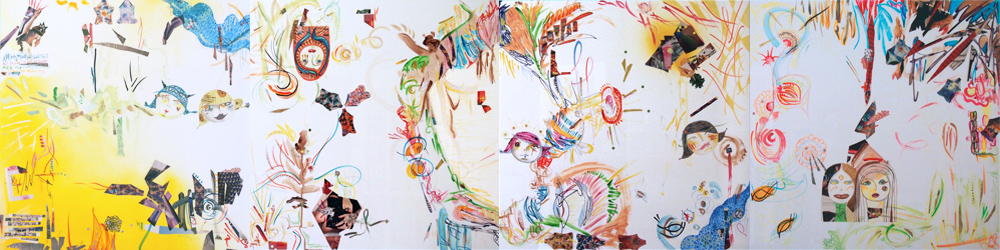 Bathing Suit Season 8' x 2', 4 plexiglass panels, 2012