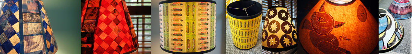 LIke I said, I was really into lamp shades for a while. Gum wrapper designs inspired by my husband giving up cigarettes.