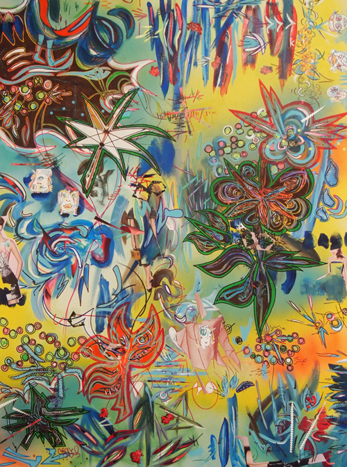 Under My Umbrella 30" x 40", S2S hardboard panel, 2014