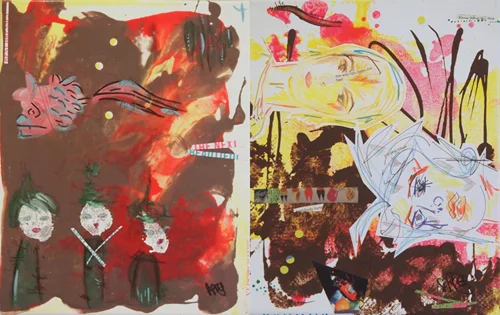 The Next 16" x 10", 2 canvas panels, 2013