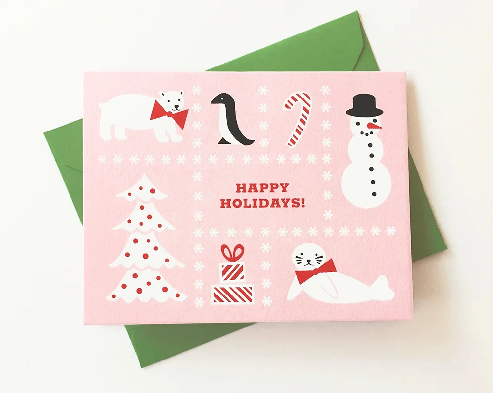 White Seal and Friends - Pink and Green 3 Sm.jpg