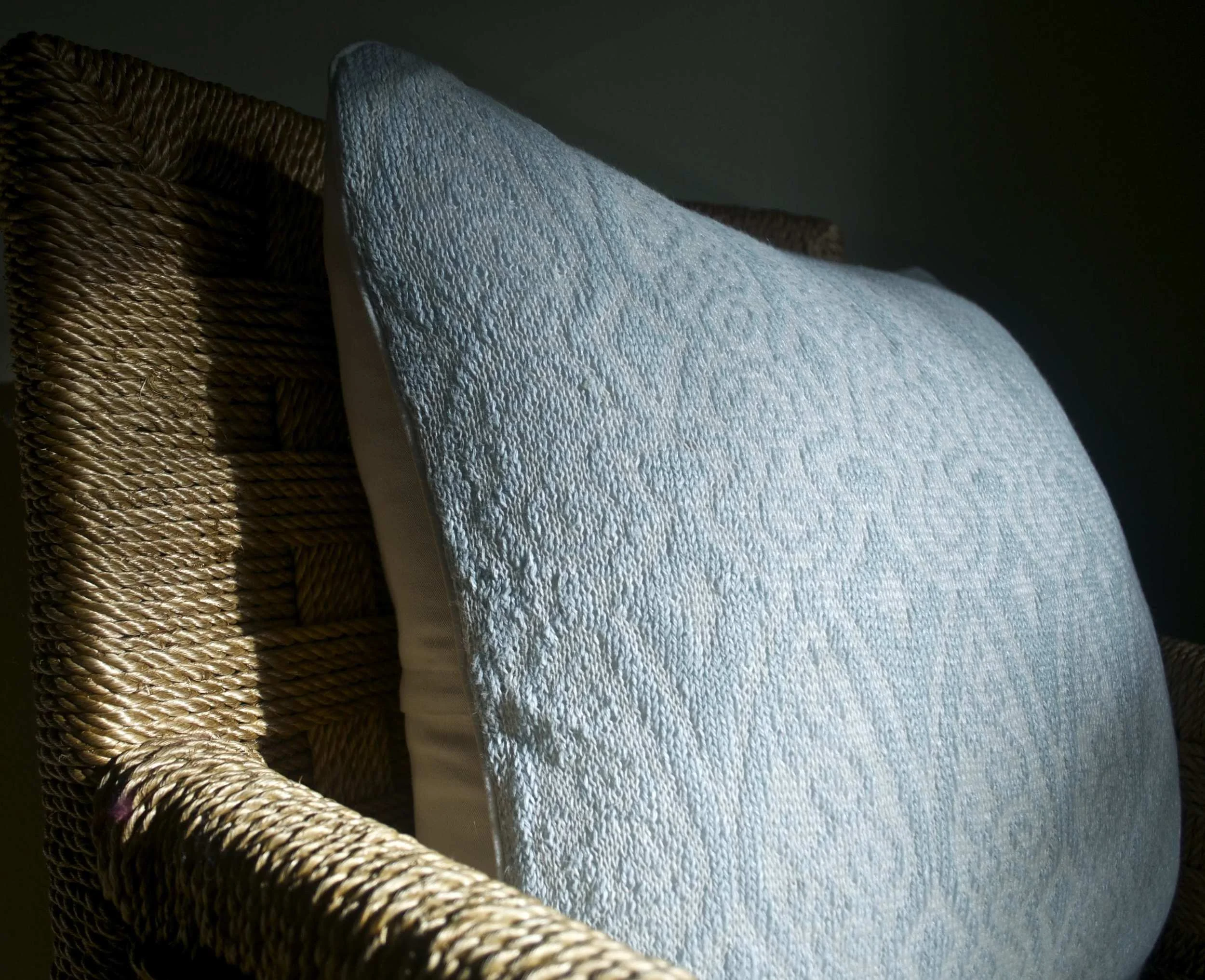 Linen LANZA Pillow Cover in Light Blue The tones of this linen/cotton pillow cover are a symphony of texture and timeless style. soft to the touch yet crisply designed, these pillow covers will fill your room with a quiet beauty.