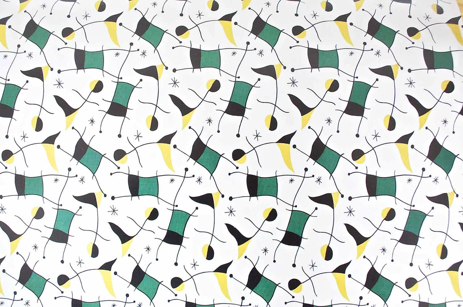 Miró's 'Dancing Figures,' designed with Fuller Fabrics and manufactured in 1955.