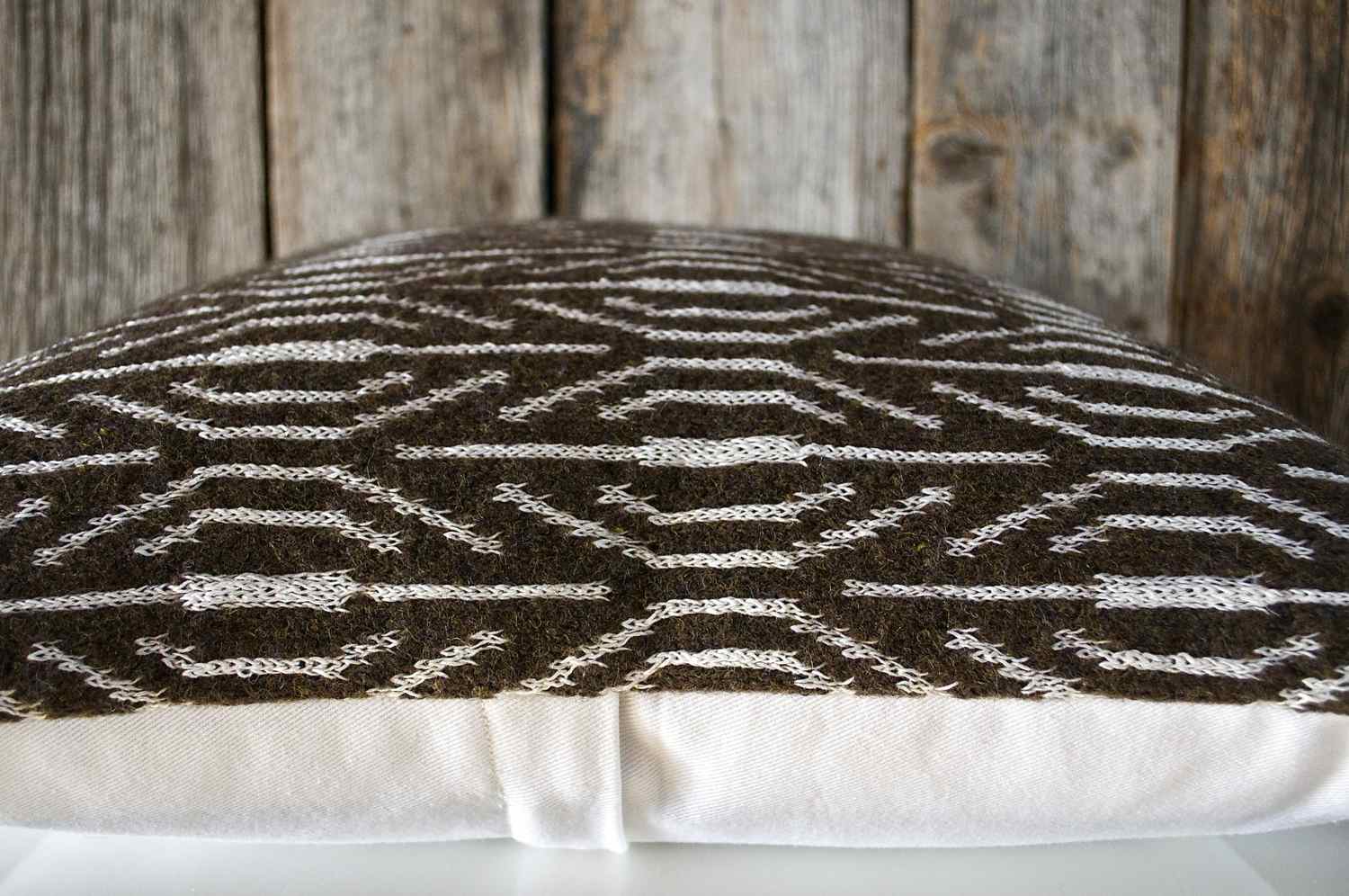The cotton twill tape also adds a nice invisible structure to the edges of the pillows. I like the minimalist alternative to piping or cording on the Moray pillows in particular.