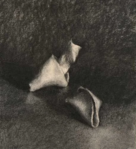 Cookie Consultation - charcoal still life drawing | SOLD