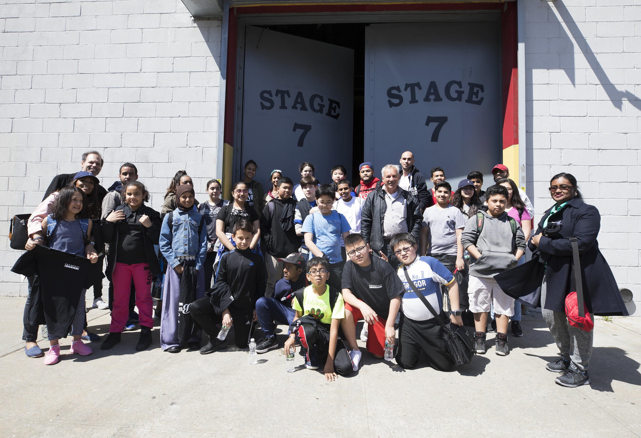 YMCA students and staff with Tony Argento