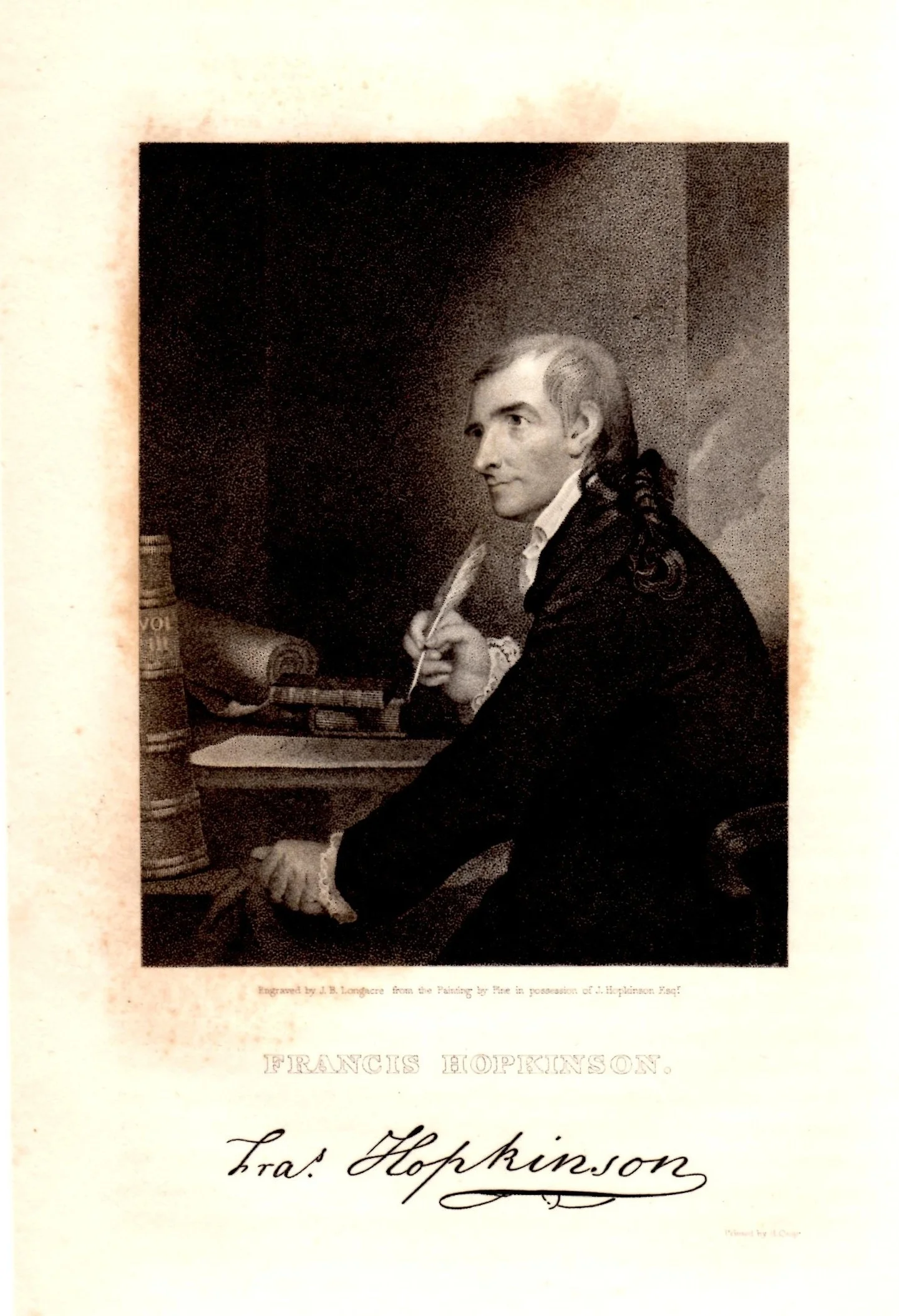 Hopkinson engraving portrait