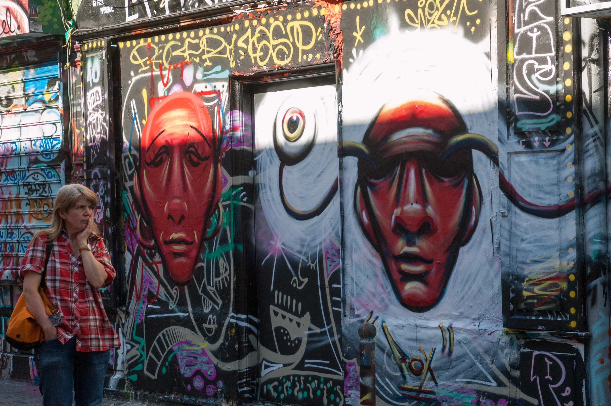 Rue Dénoyez in Belleville. Paris, France. July 2015. 