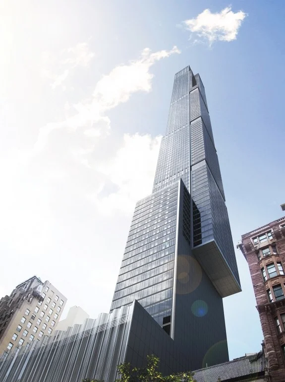 Currently under construction, when completed Central Park Tower at 225 West 57th Street will be the second-tallest skyscraper in the country.