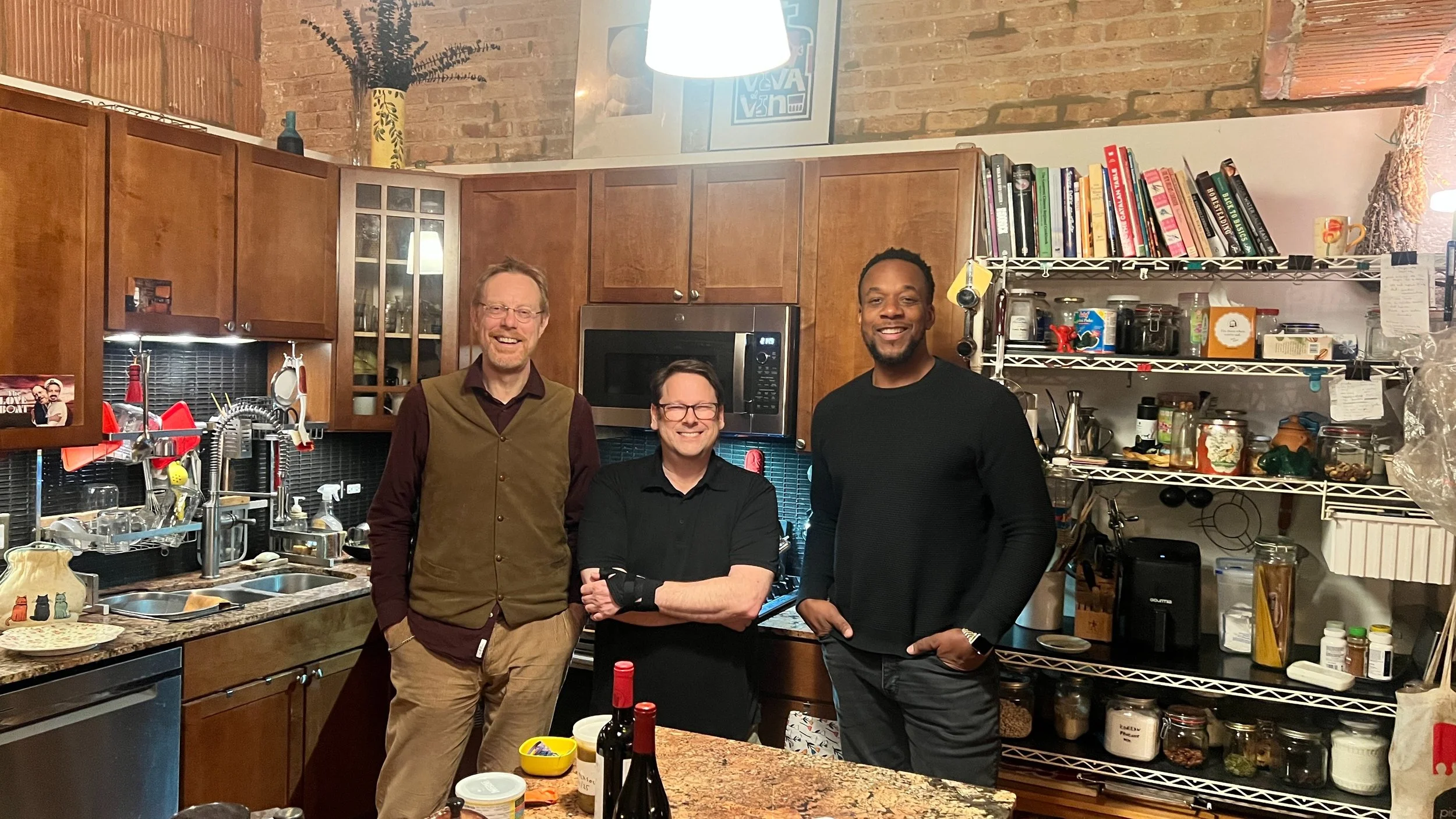 Dinner with (tall!) composers Sebastian Huydts and Jermaine Stegall