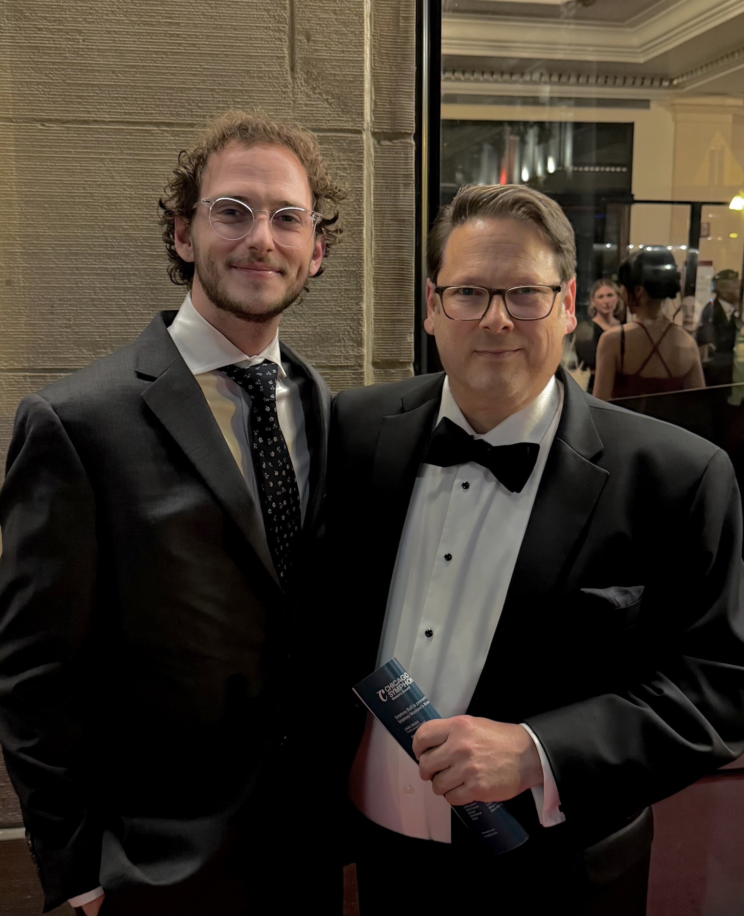 Lee Sanders and his assistant, Holden Magee, and the 2026 Chicago Symphony Ball