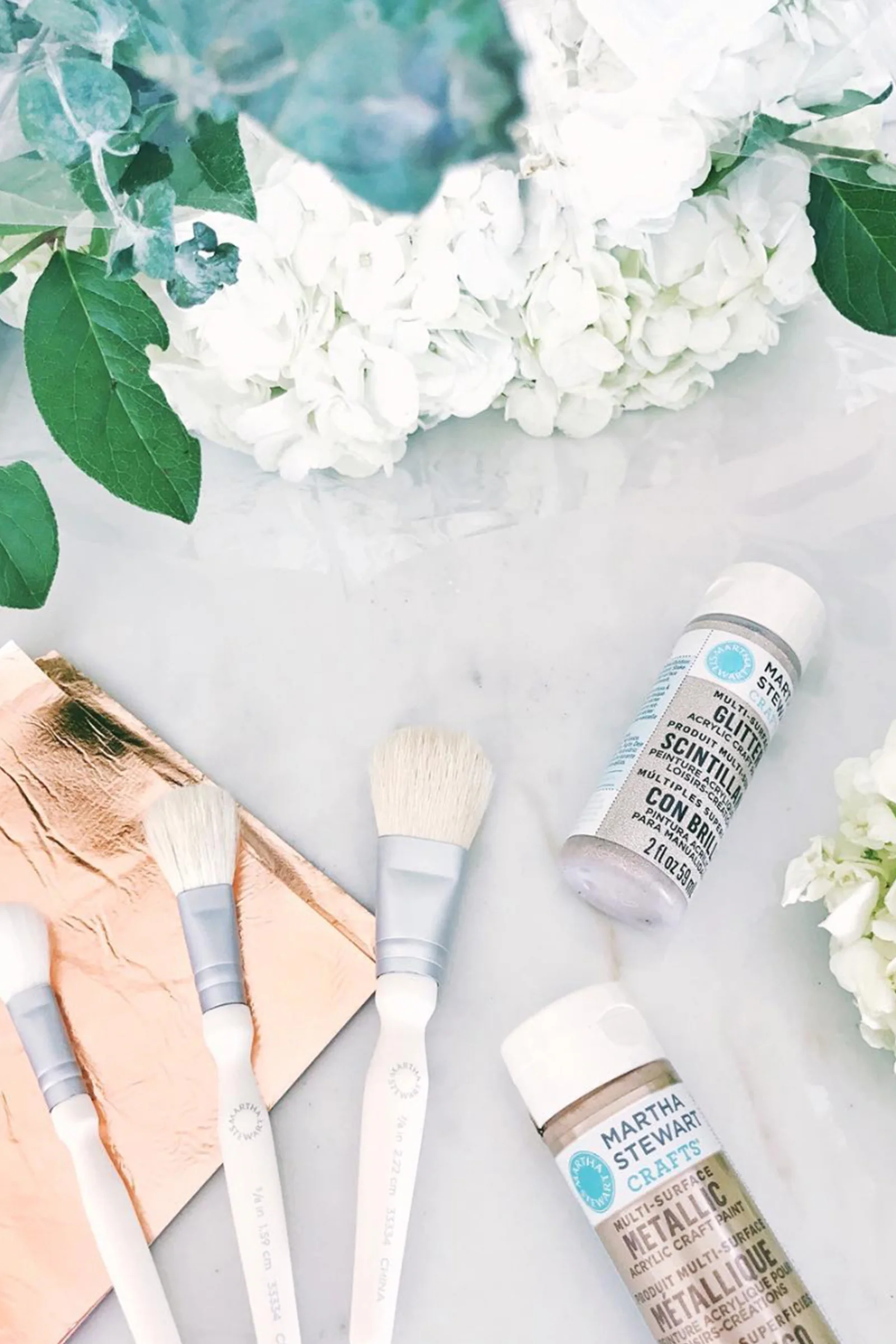 Arts and Crafts / Rose Gold Paint / Flowers / Kelly Fiance Creative