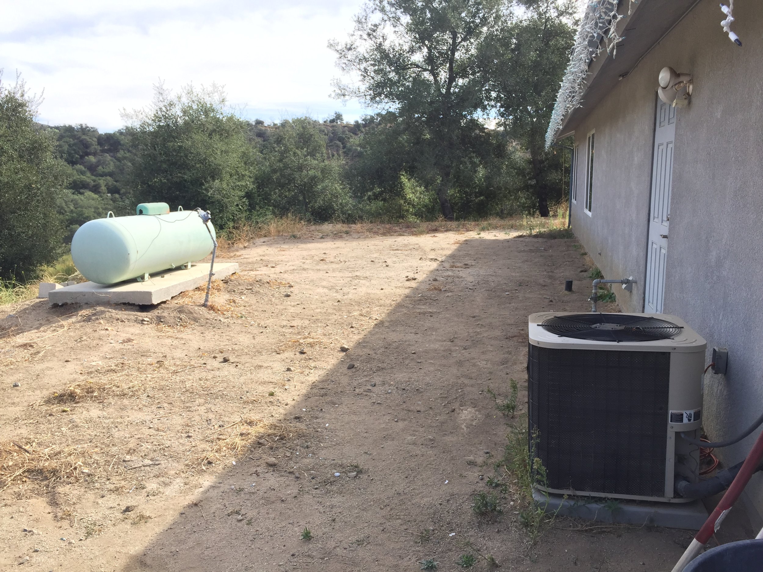 Laundry Greywater Area Before Breaking Ground