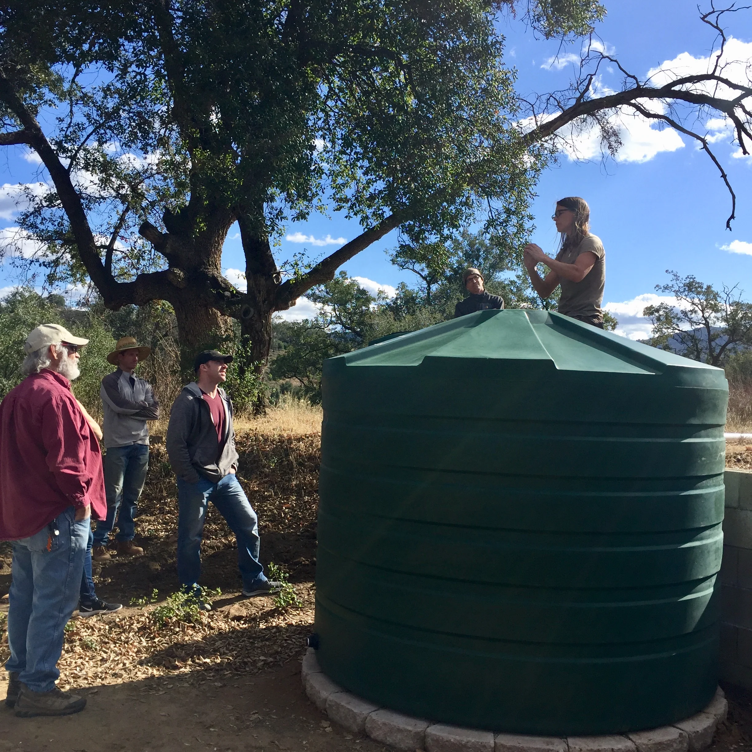 There's plenty of room for this 1320 gallon rainwater tank