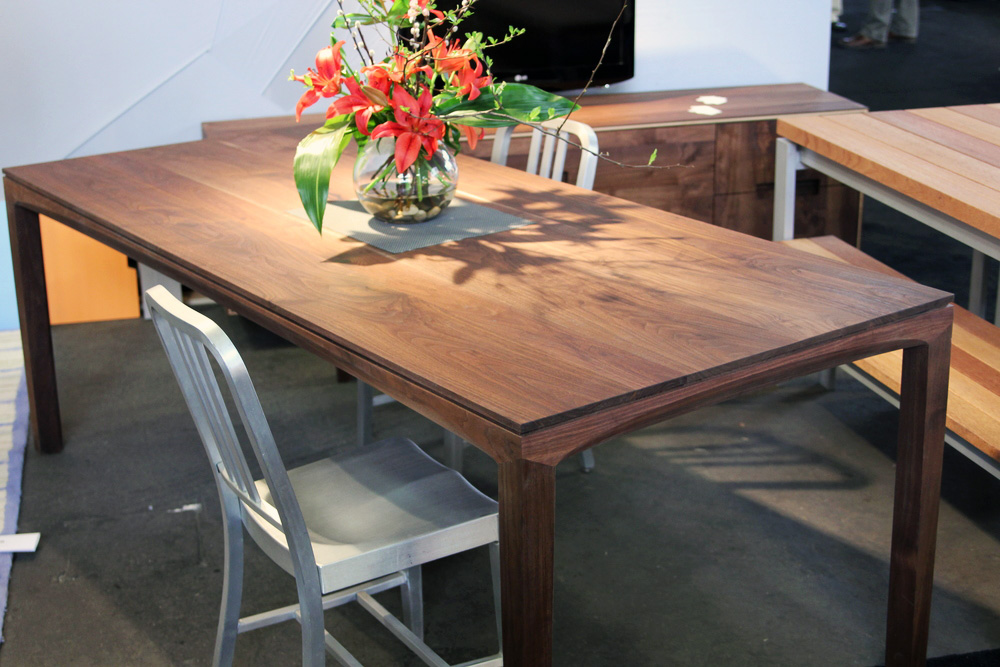 Modern walnut table