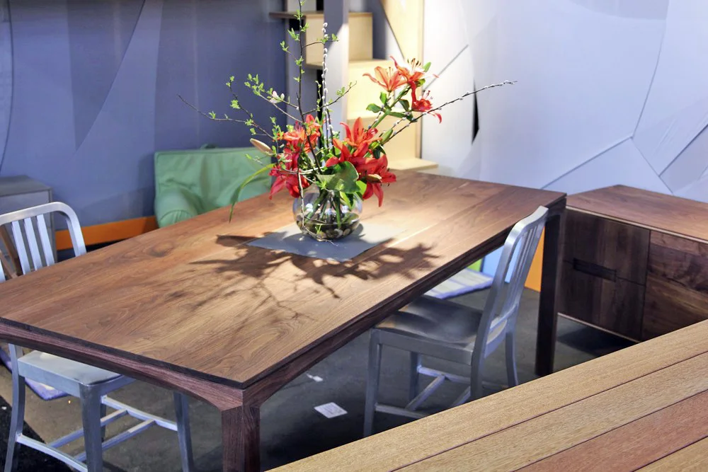 Modern walnut table