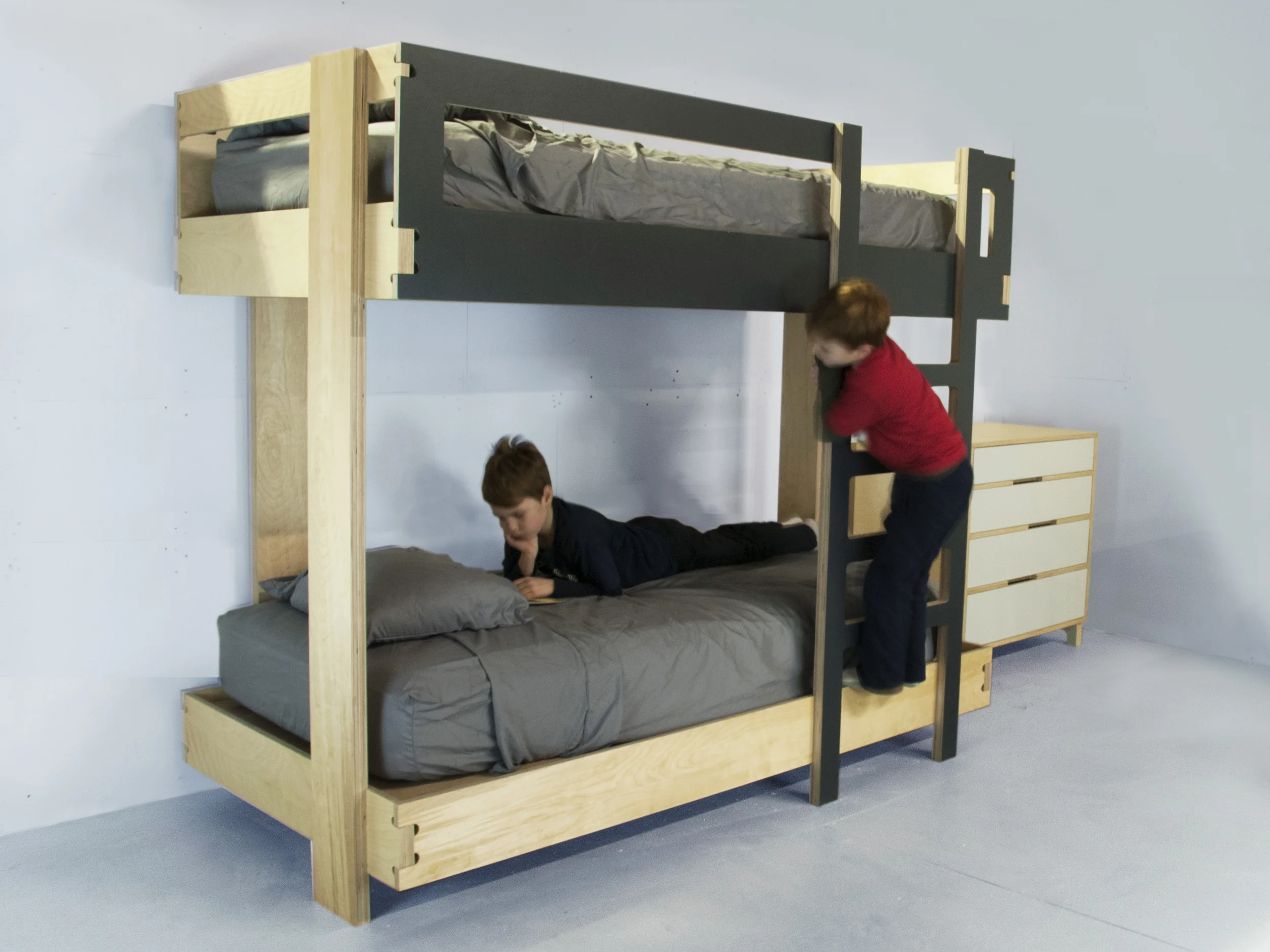 Modern baltic birch bunk bed