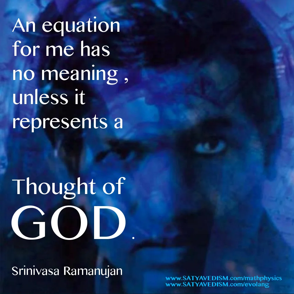THOUGHT OF GOD | MATHEMATICS | RAMANUJAN