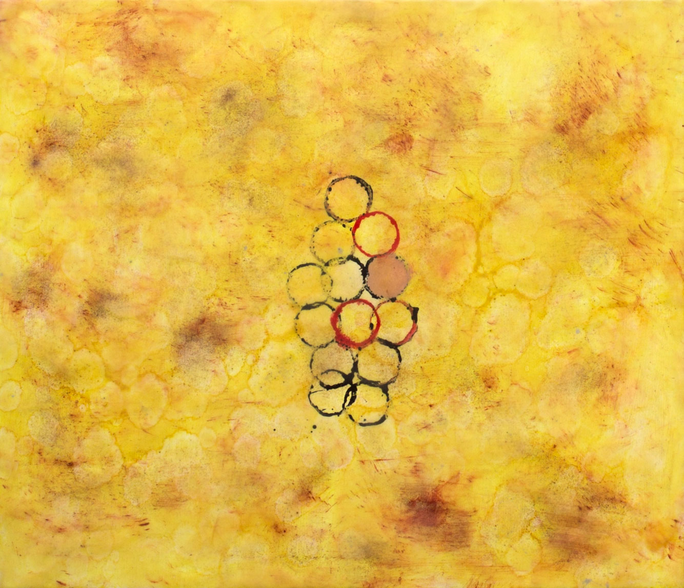 "Cluster", encaustic painting on panel, 21" x 24" © Tom Gormally