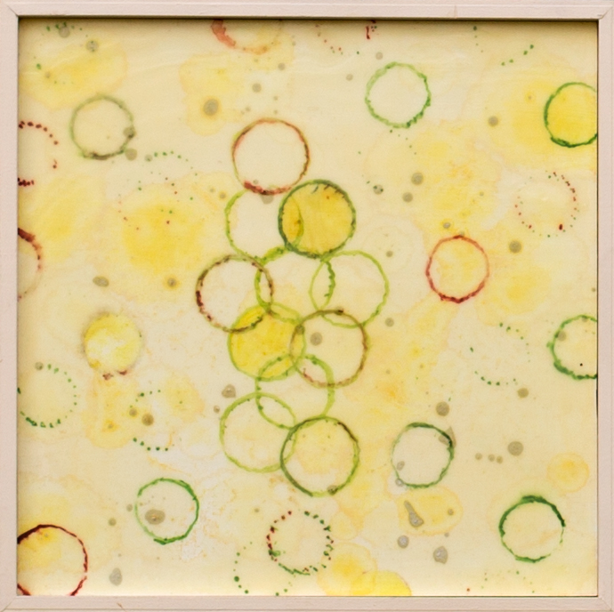 "Little Yellow Gateway", encaustic painting on panel, 12.5" x 12.5" © Tom Gormally