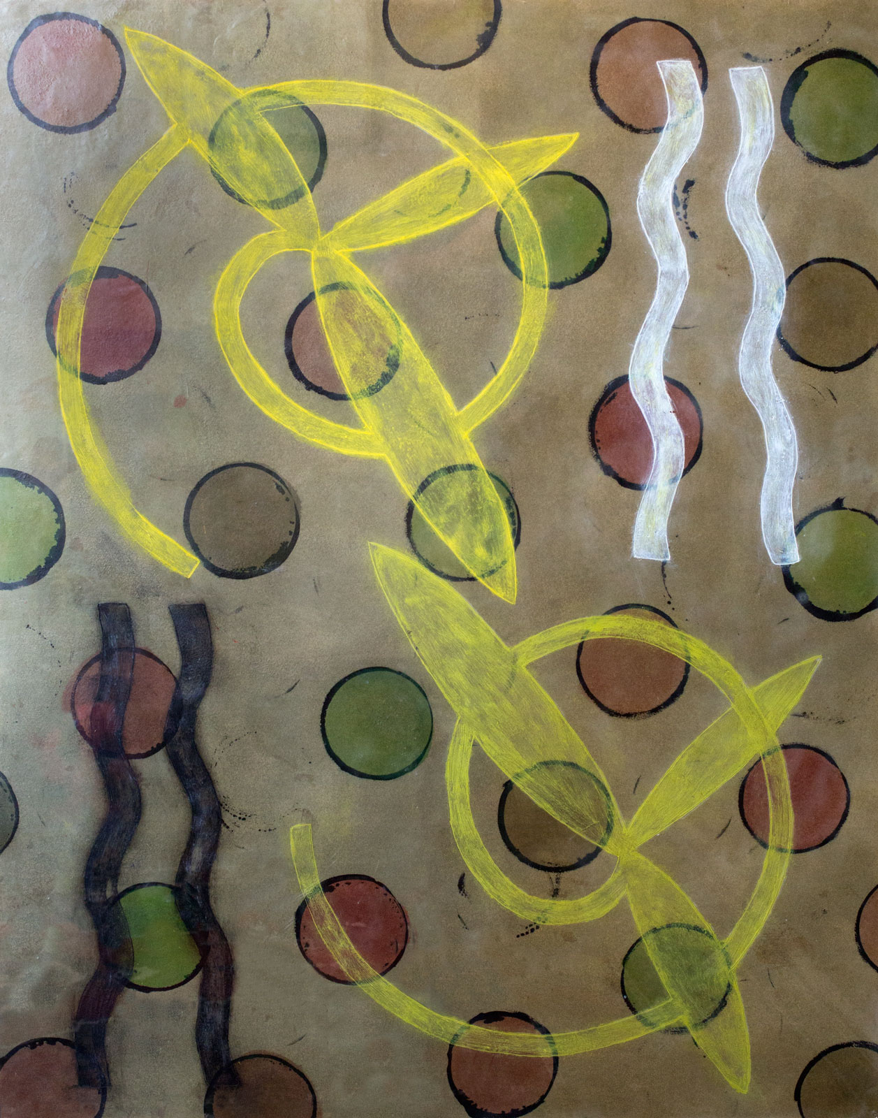 "Notes From Kells", encaustic painting on panel, 45" x 37" © Tom Gormally