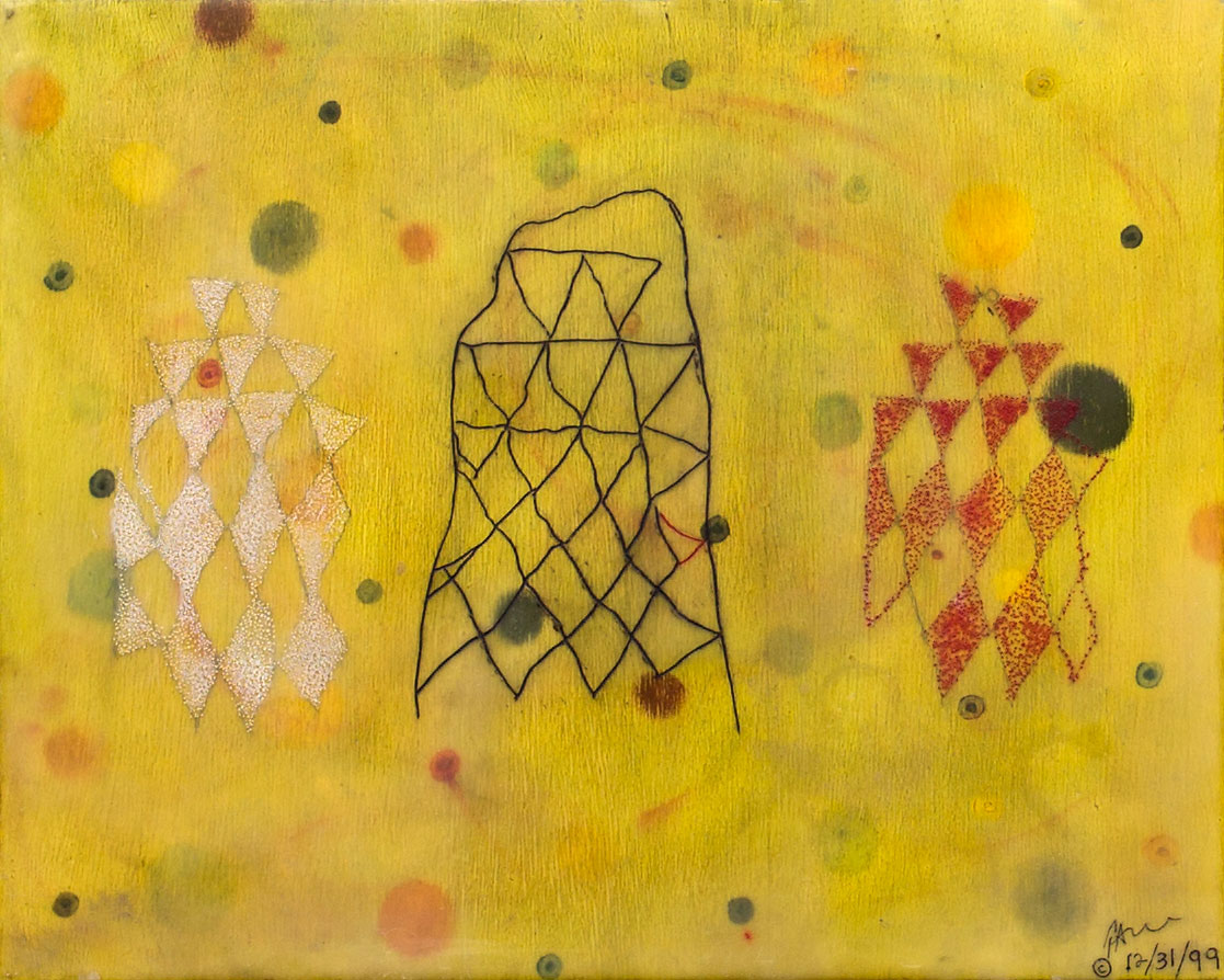 "La Celebration", encaustic painting on panel, 16" x 20" © Tom Gormally