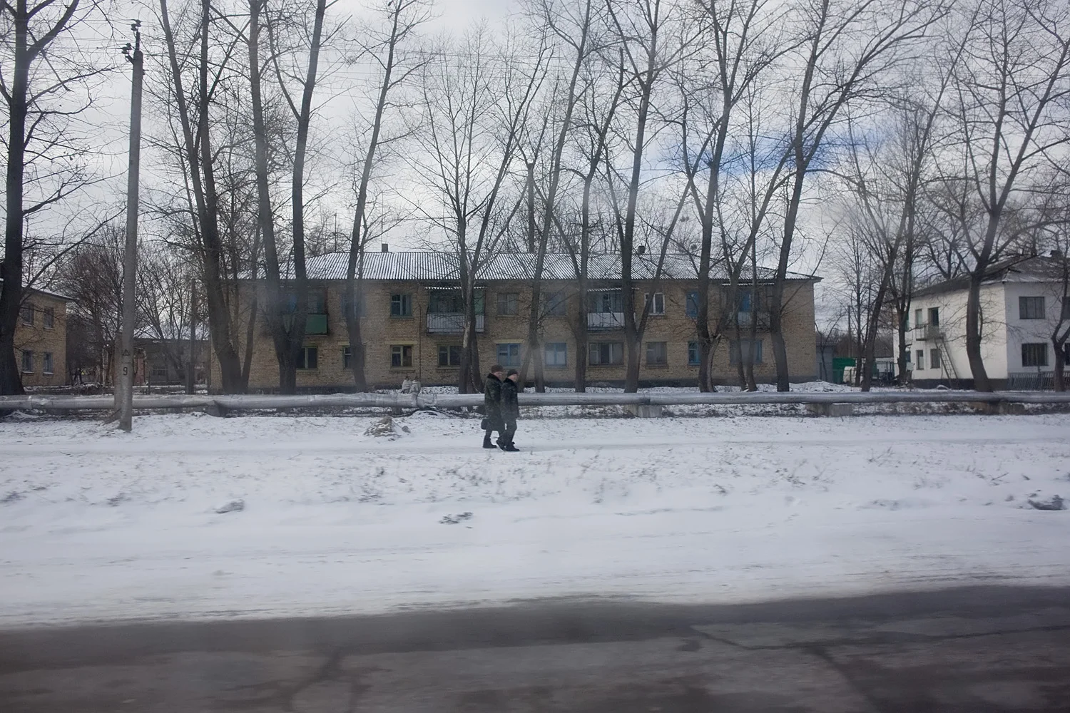 Signs of life. Official personnel in Chernobyl, which hosts a population of 50, on a fortnightly rotation. Indoor radiation levels in town are normal.