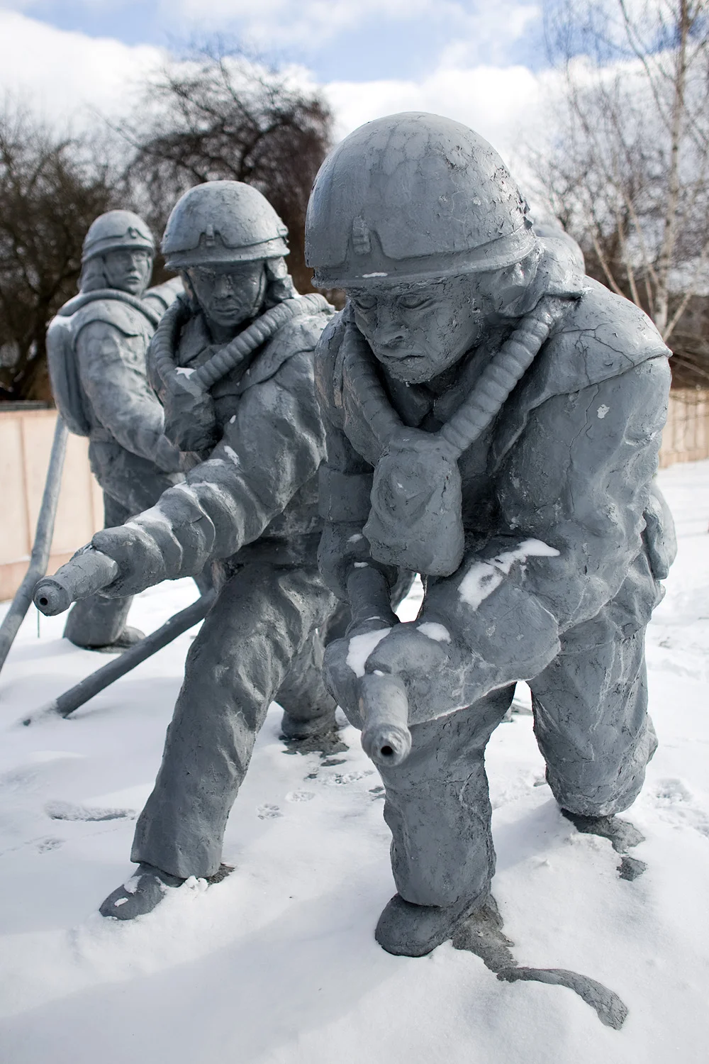 Detail of the firemen memorial.