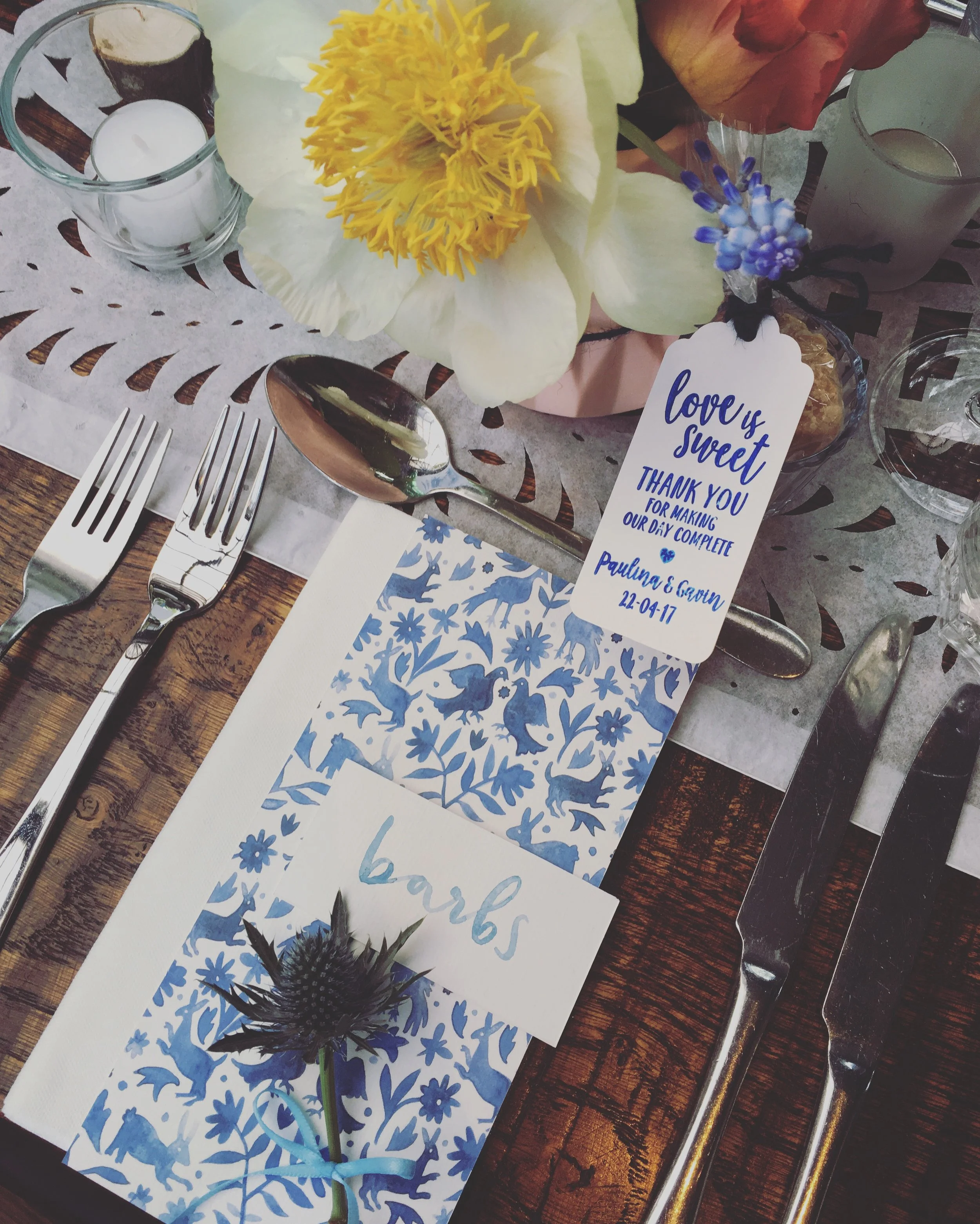 Wonderful stationary from Sailor and Scout ...A nod to the Grooms Scottish roots with the thistle