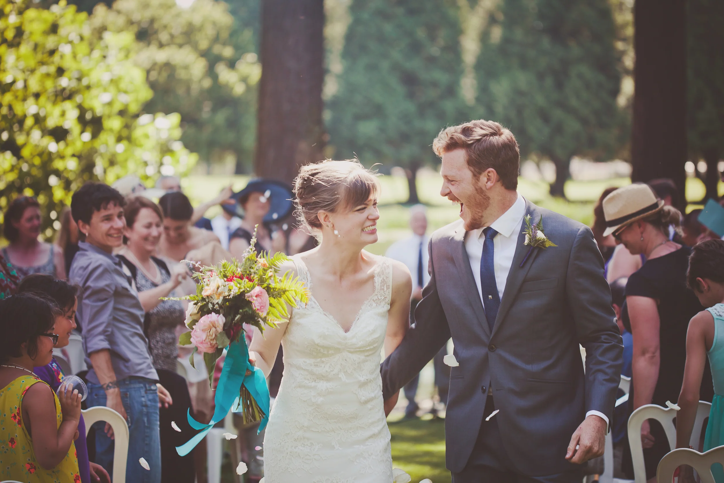 So thrilled to be married! Their faces really say it all.