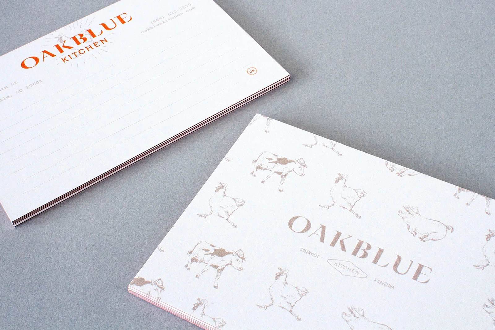 Oakblue Kitchen Restaurant Branding Greenville SC Design by