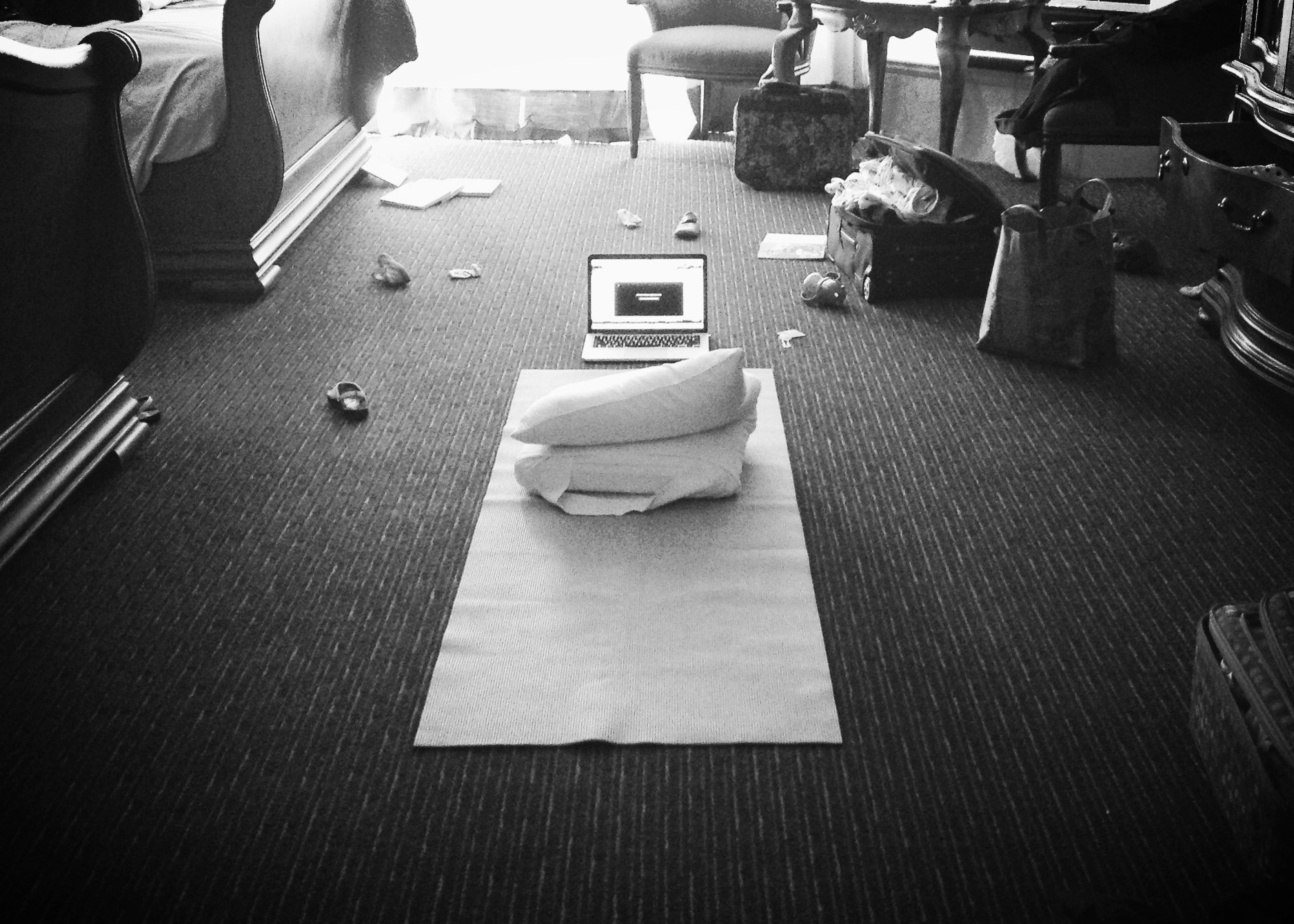 YogaGlo on vacation with my mom and sister. Cayucos, CA.
