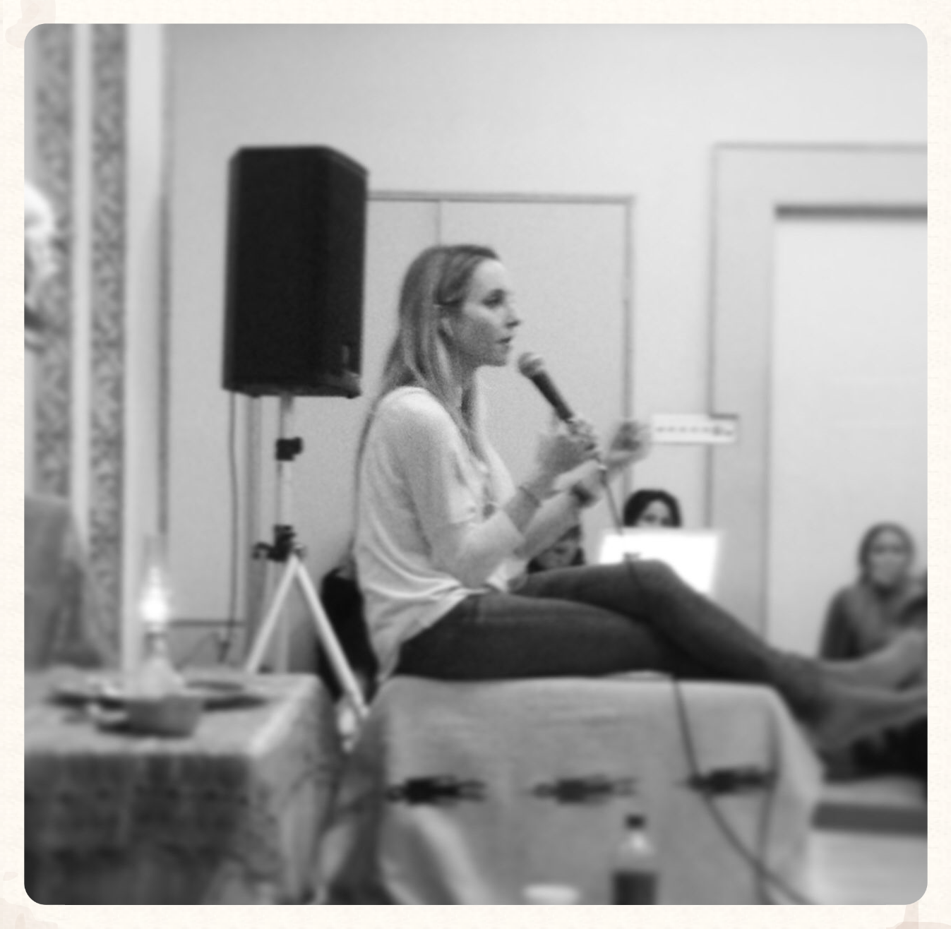 Gabby Bernstein, January 2014. She has no idea who I am. New York City, January, 2014.