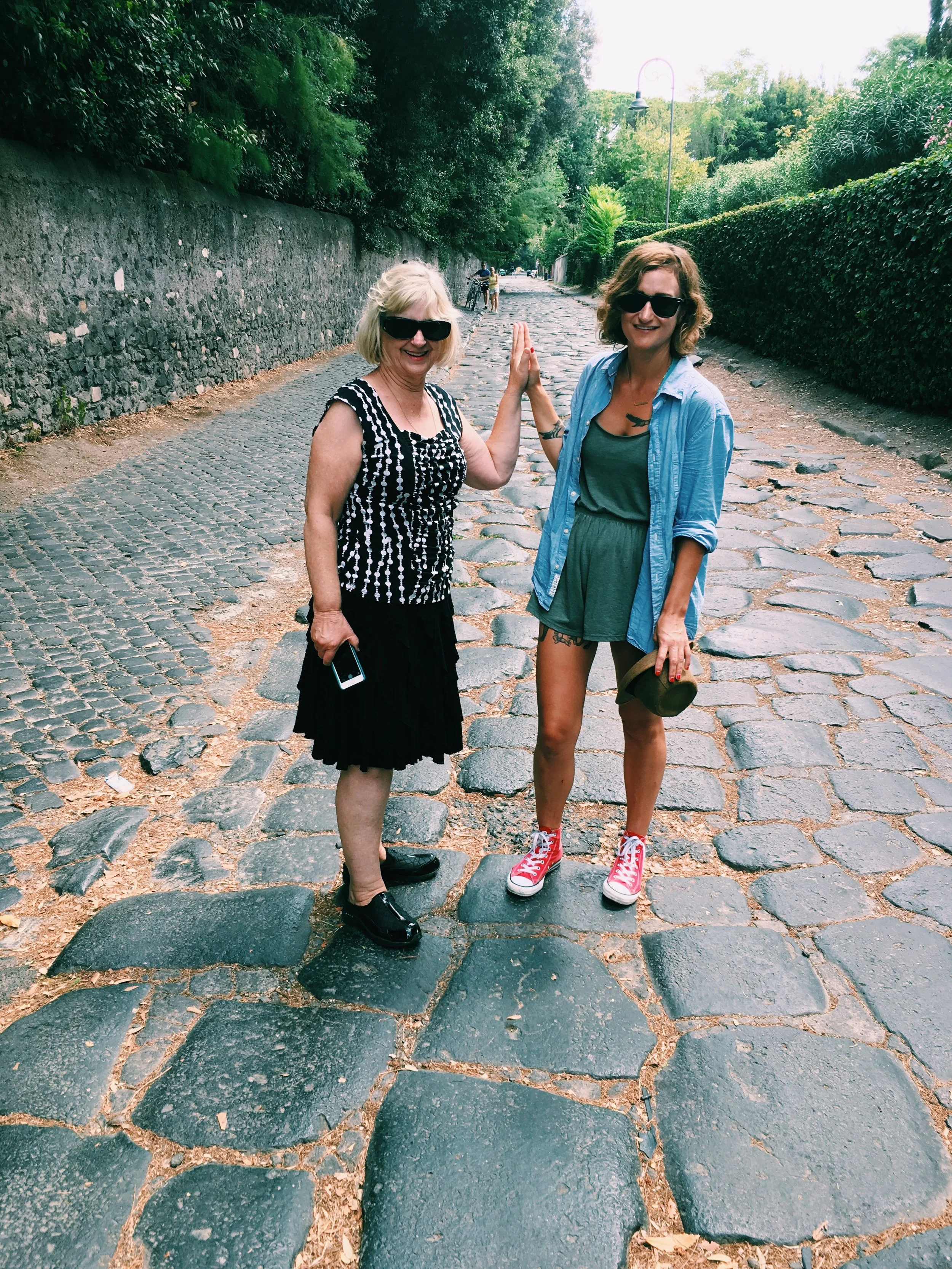 Rome, August 2016. Weight 125, ZERO BRUISES ON MY BODY, shitting solid once or twice!! a day, happy as fucking fuck. With MY MOMMY who I used to not be able to be around because when you want to die it's hard to be around your mommy. In other words. TIME WORKS.