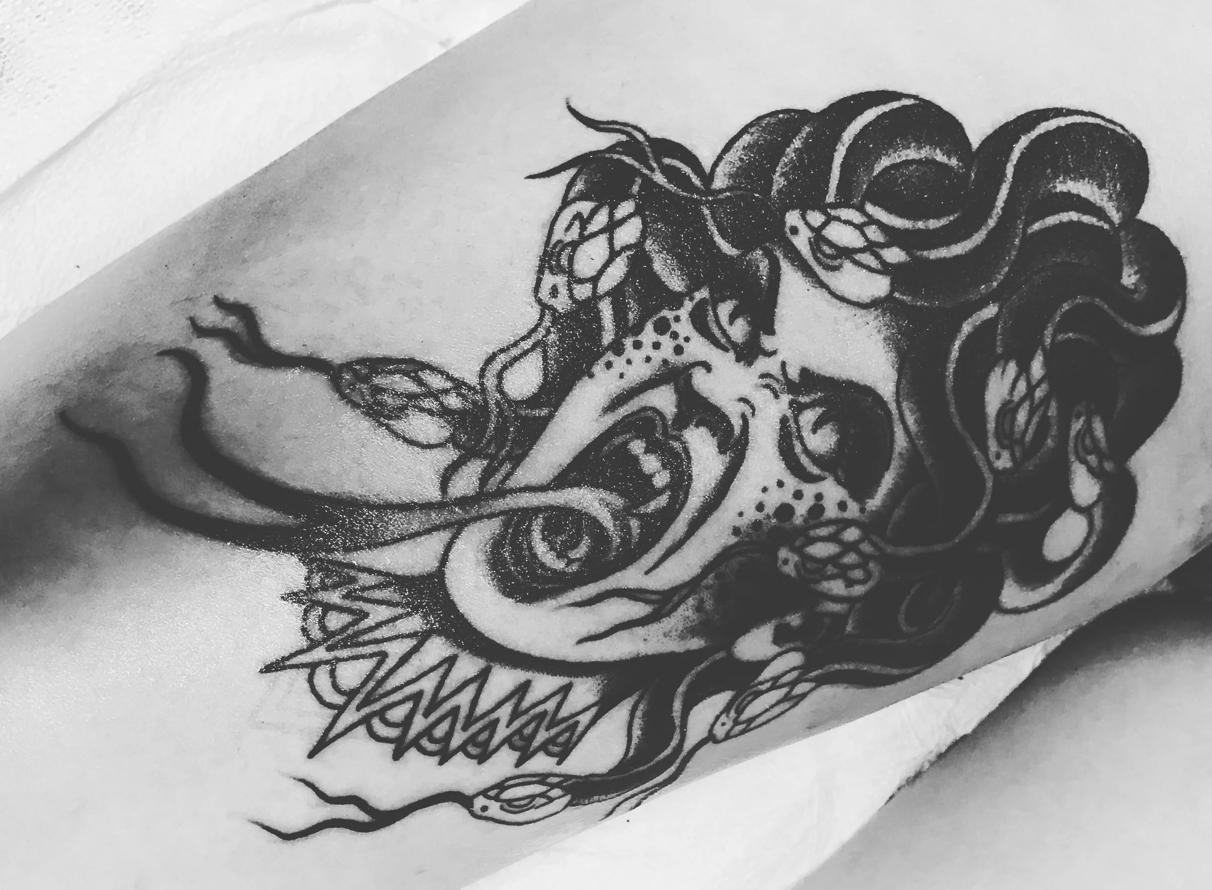 I got this tattooed on my back thigh in January. It felt appropriate.