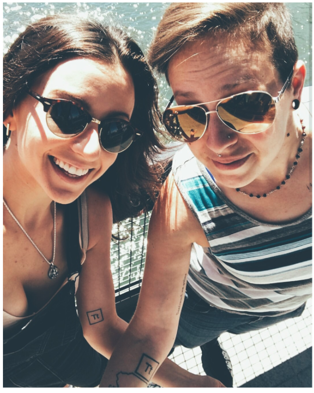 Jacquie and Tracy with their Tt tattoos