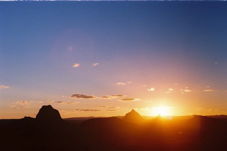 From left to right > Tibrogargan, Beerwah, Coonowrin and Ngungun (I think)... Taken a while back on Ektar 100, Canon A1, 50mm