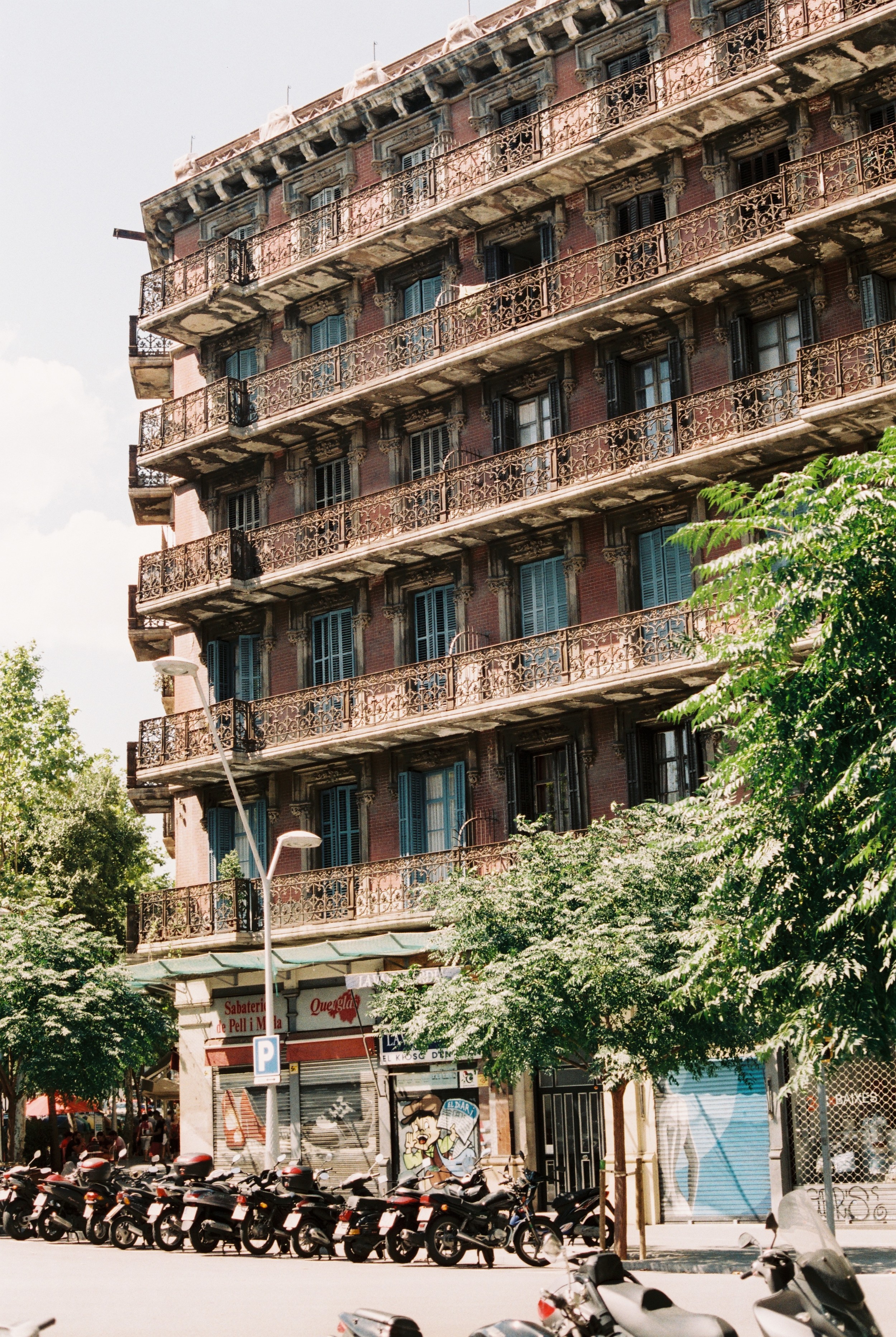 Mixes of old time buildings and modern modes of transport. Europe was full of scooters / mopeds. And bikes (cycle).