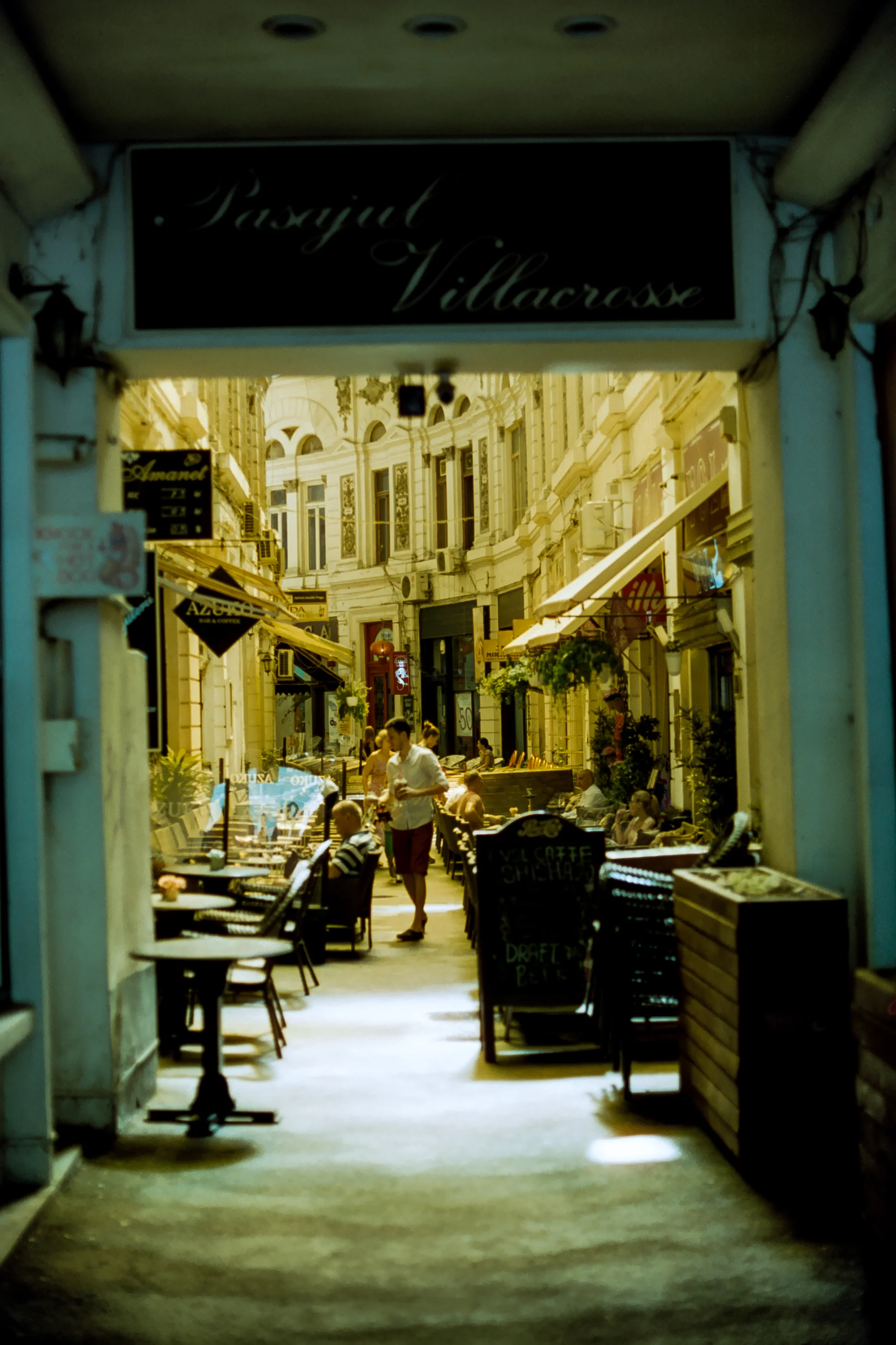 Cafe street off the main thorough-fare.