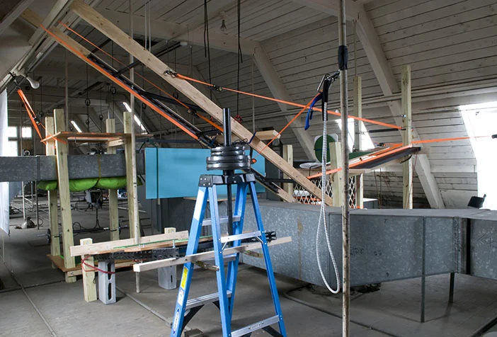 Suspensions: Site B (2011) Mixed media 15 x 20 x 20 feet