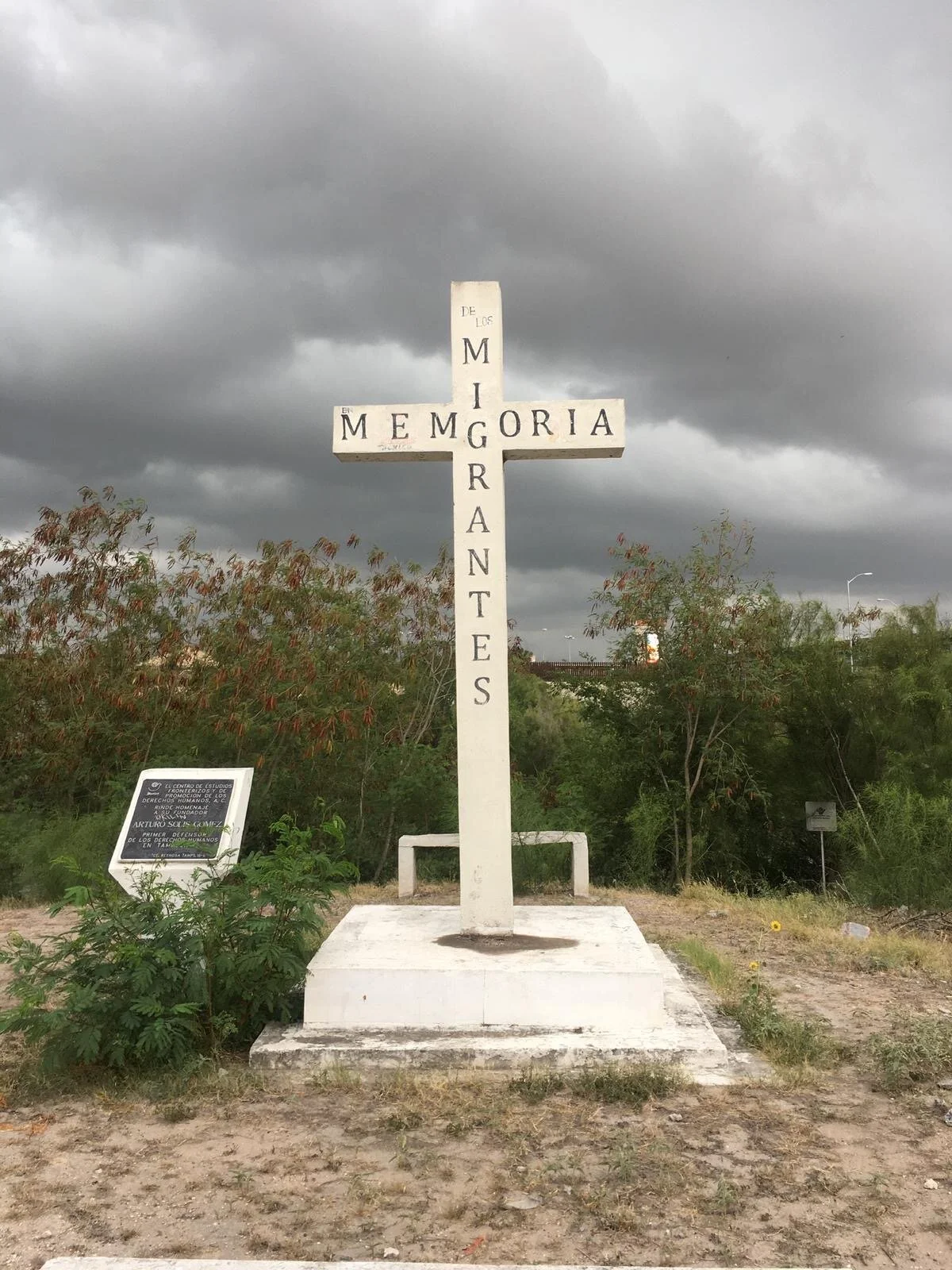 Border city Reynosa, Mexico: A memorial to the migrants who have died (supplied: Stephanie Leutert)
