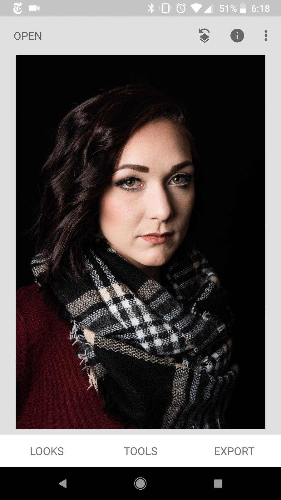 Snapseed is shown in this tutorial.