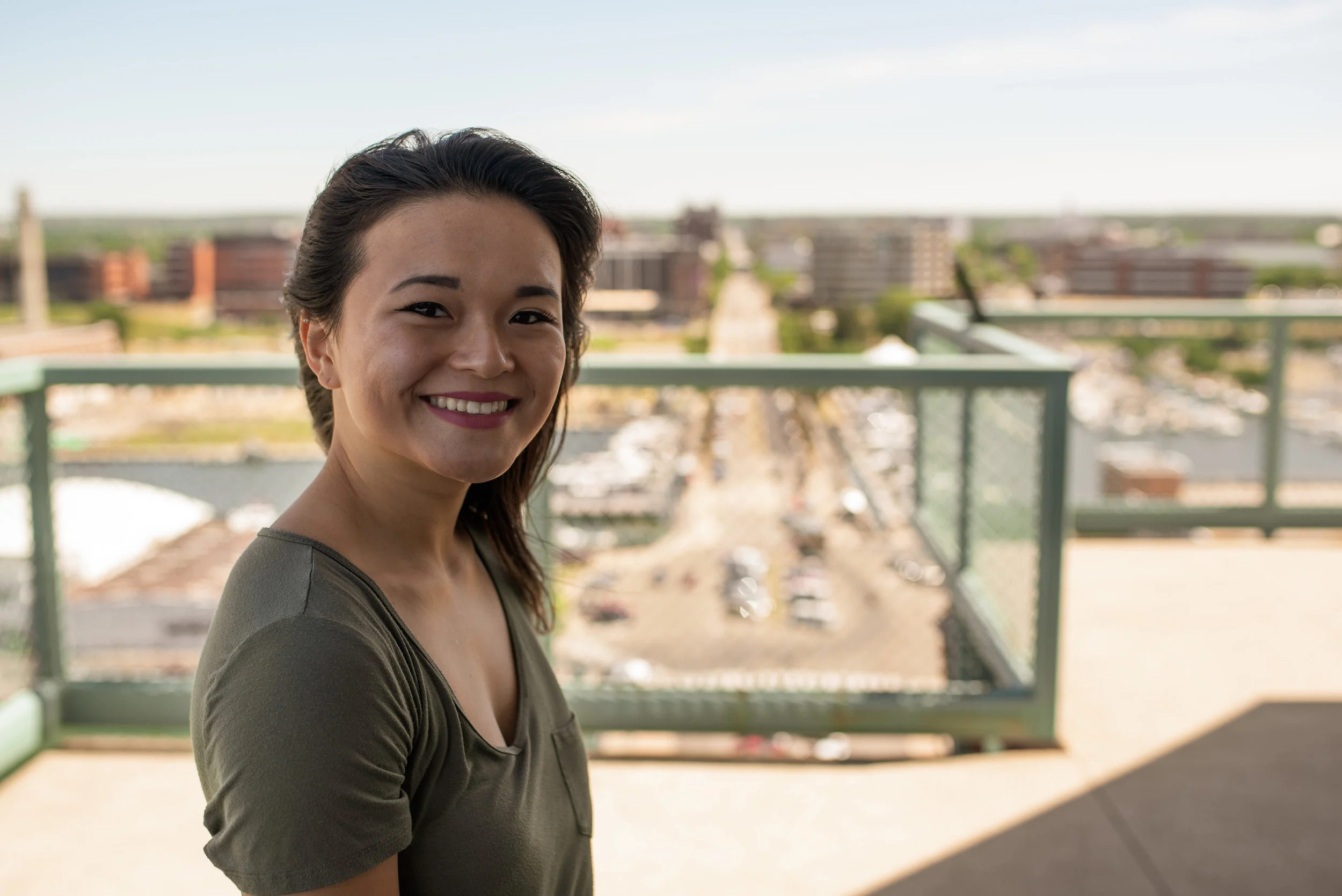 Senior Portrait With Erie Skyline