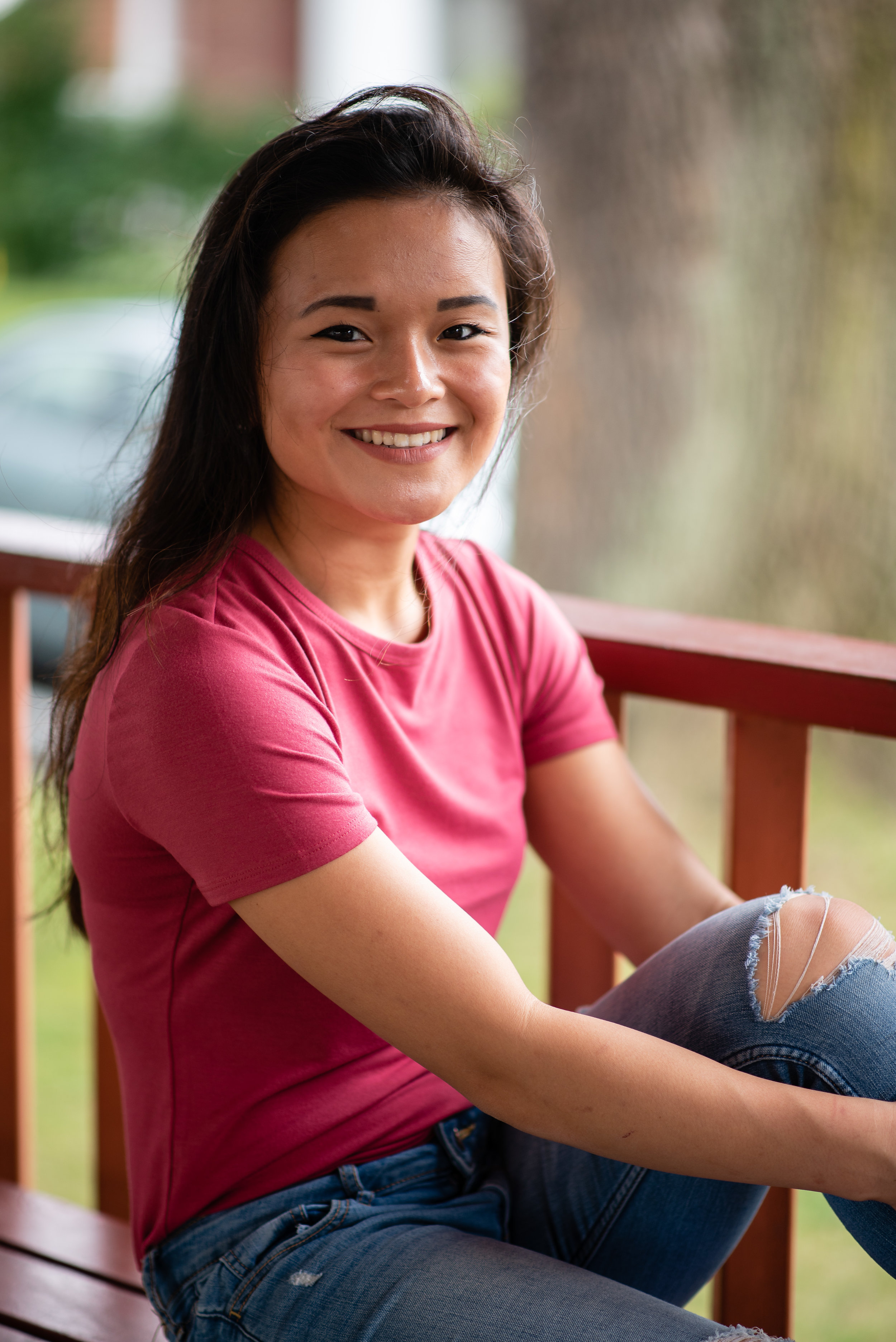 Grad portrait under gazebo in Clarion PA