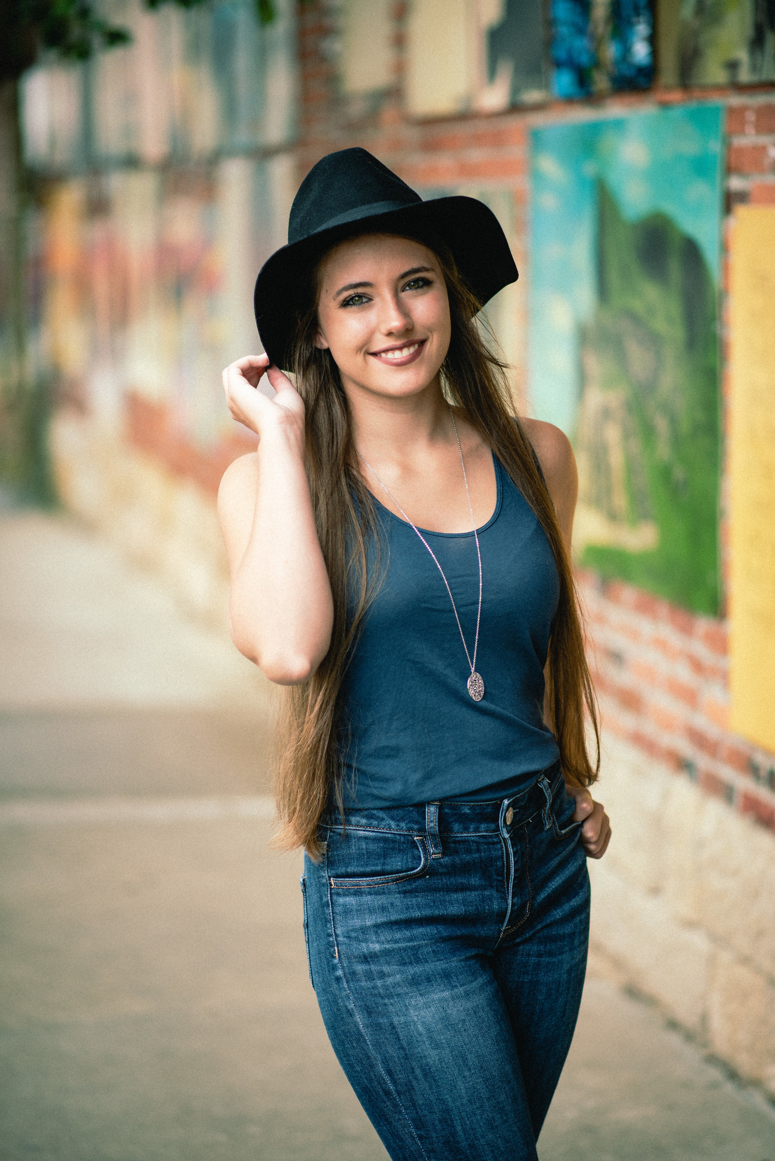 Grad portrait on street in Clarion PA