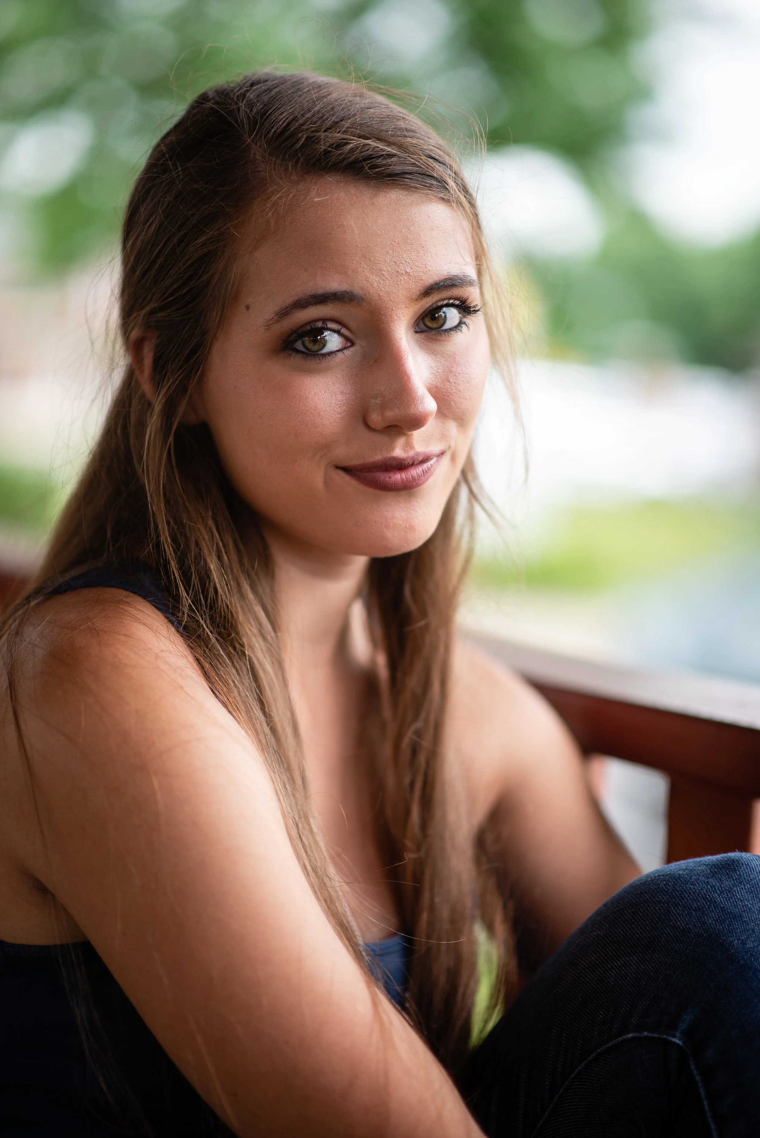 Portrait in gazebo in Clarion PA town square park