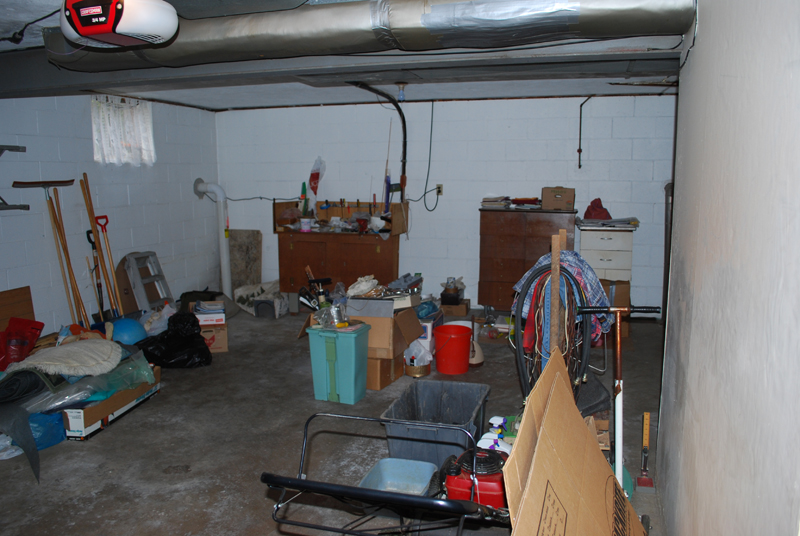 Before - Garage during our home inspection, 2012