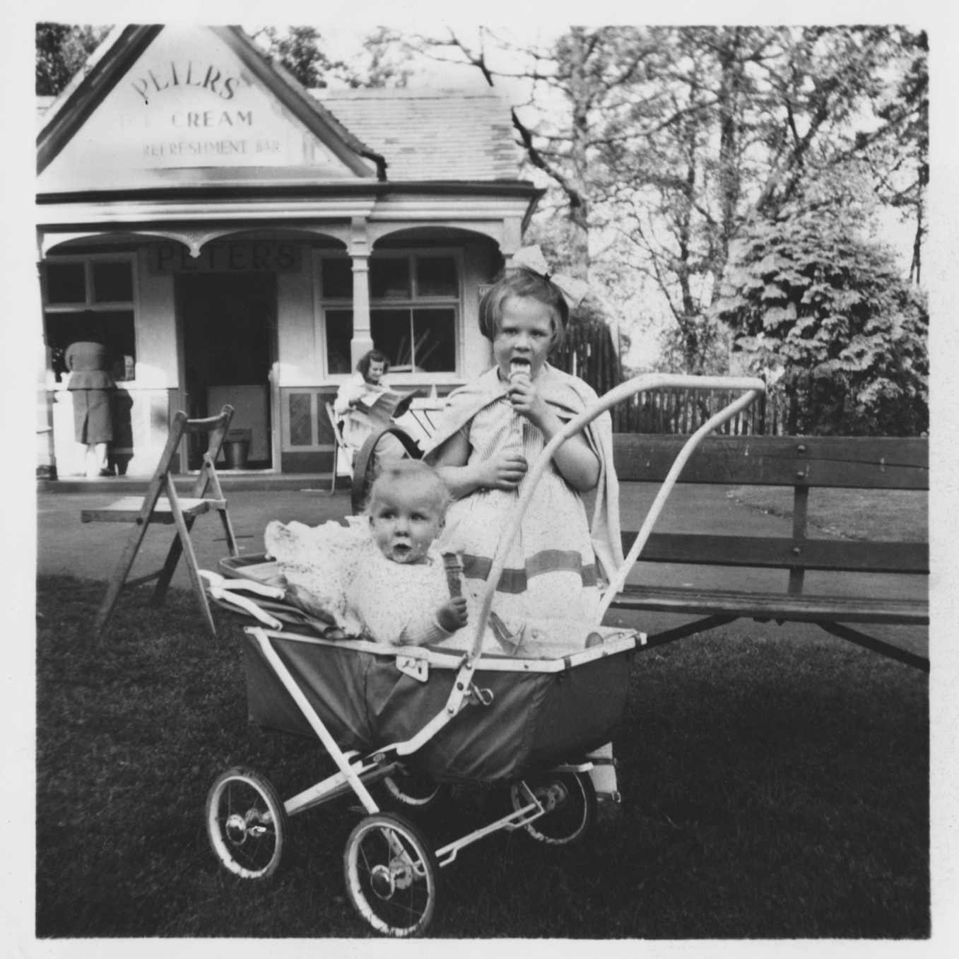 My mother and uncle. Photograph by Raymond Root