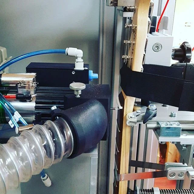 Our Plek Station crafting a perfect bone nut