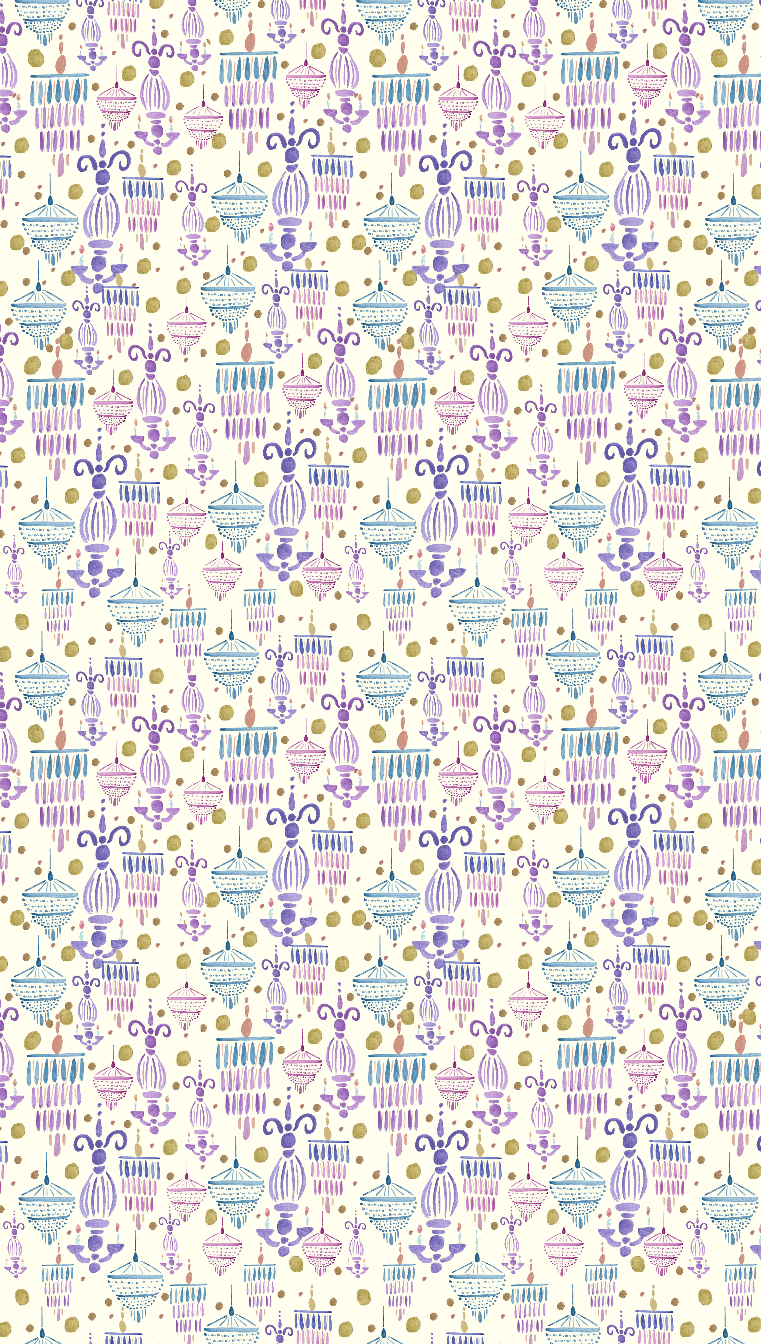  2014. Watercolor painting transformed into repeat pattern in Adobe Photoshop. 